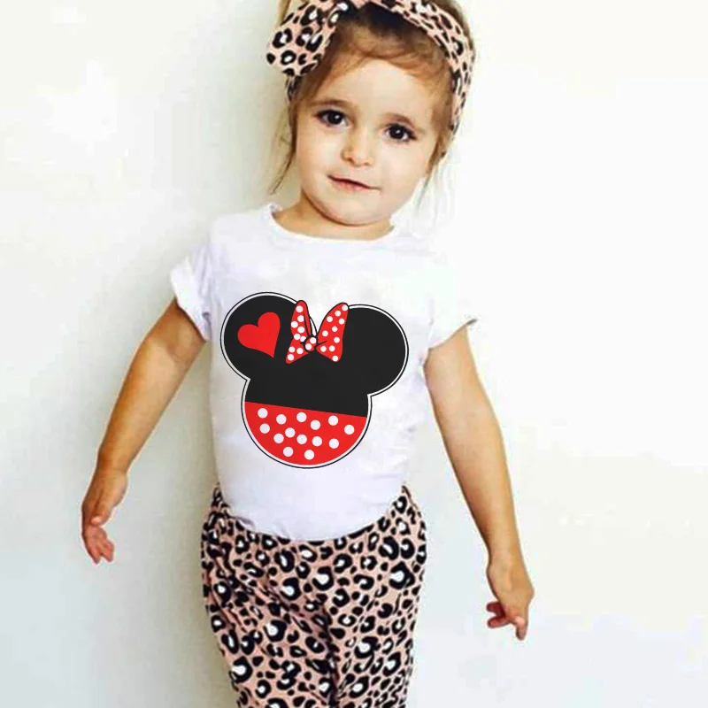 

Summer New Arrival T Shirt Girl Vintage Aesthetics Mouse Animal Print Girls T Shirt O-Neck Short Sleeve Toddler Girls Tops Tee