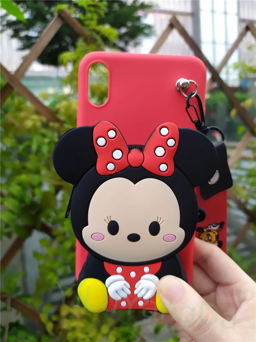 Милый мультяшный Ститч Kity Minnie кошелек на молнии чехол для телефона iPhone 5 5S SE 6 6s 7 8 Plus X XR XS 11 Pro Max силиконовый чехол для сумки