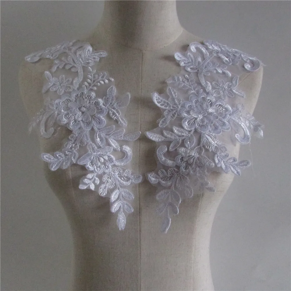 high quality Embroidered Lace Collar Applique Embroidery Sewing on DIY