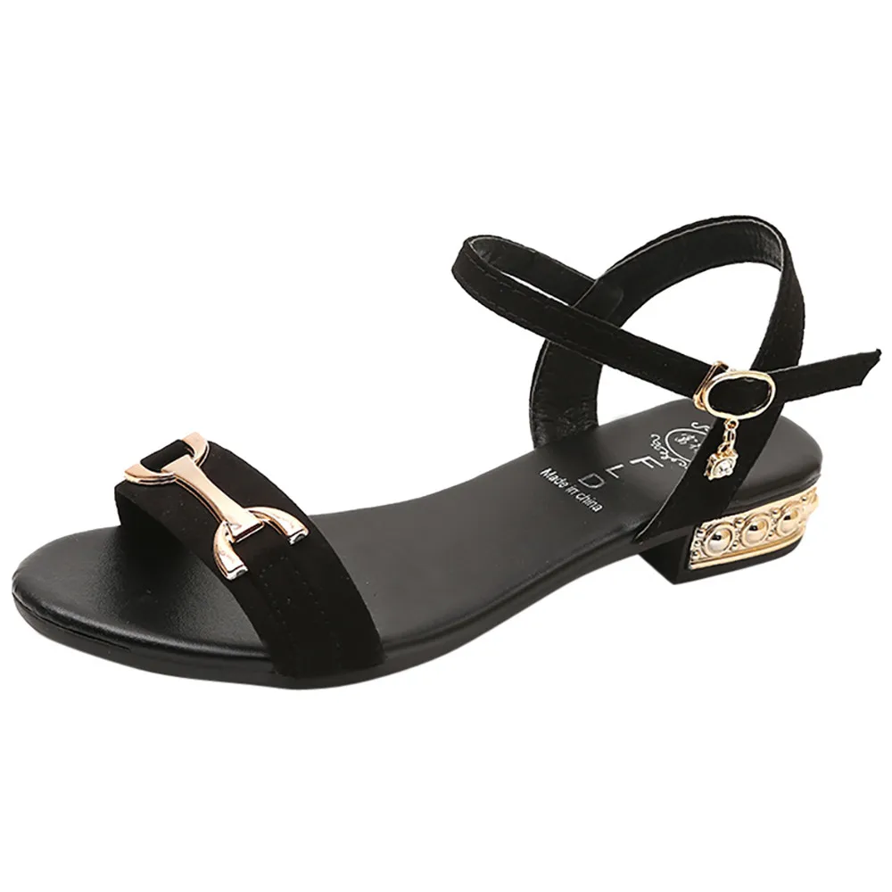 

Women Sandals Low Heel Anti Skidding Beach Cross Strap Shoes Sandals Peep-toe Sandal Female shoes woman sandalias zapatos mujer