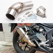 motorcycle exhaust link pipe middle pipe R3 exhaust R25 link pipe MT03 muffler MT03 exhaust fit for 51mm inlet exhaust
