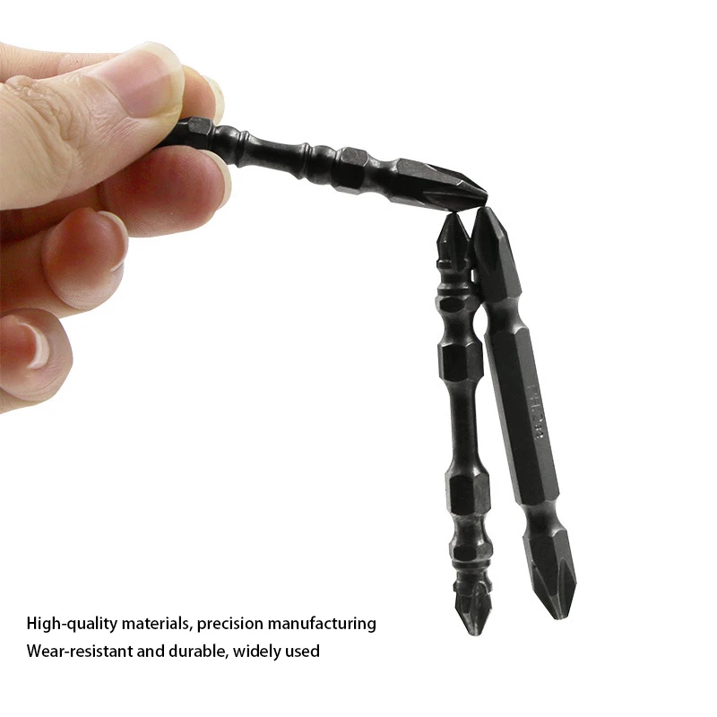 New S2 Alloy Steel 65MM 12G#14G Batch Double Head Cross Strong Magnetic Double-Knuckle Electric Screwdriver Bit Magnetizing - Image 2