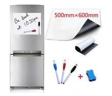 Marqueurs magnétiques pour tableau blanc et réfrigérateur, 500x600mm, 1 gomme, 3 stylos, pour Message de cuisine, maison, écriture