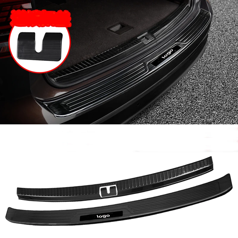 KOUVI Car styling stainless steel rear Tailgate bumper cover trim for Volkswagen VW Atlas Teramont accessories