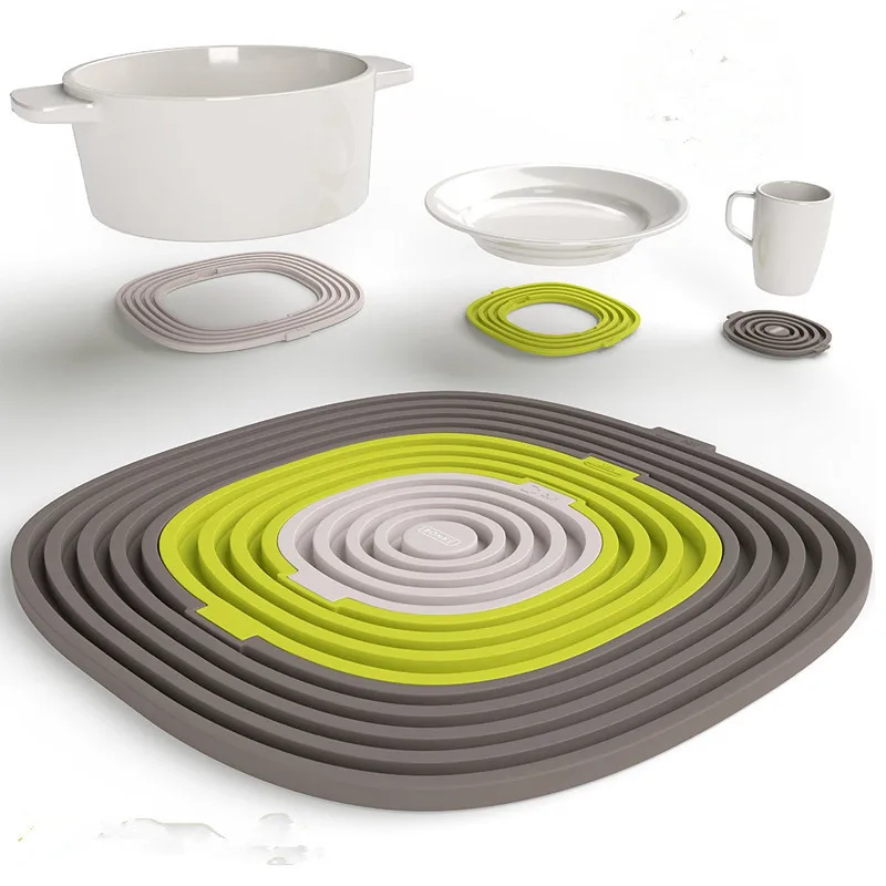 

Realand Creative NEW Multifucntional 3 in 1 Silicone Heat Resistant Kitchen Trivet Mat Coaster for Mug, Plate, Bowl Hot Pan Pot