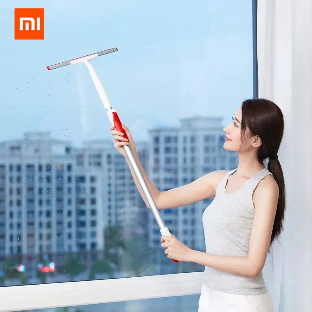En Ligne Original Xiaomi Mijia YIJIE fenêtre rétractable raclette Portable voiture verre nettoyant 300mm grattoirs salle de bains Kit de nettoyage