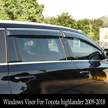

Windows Visor For Toyota highlander 2009-2018 Sun Rain Protection Shield Cover Car Stylingg Awnings Shelters 4PCS