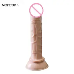 Zerosky Силиконовые Реалистичные присоски дилдо секс-игрушки для женщин мужской простаты Анальная пробка для мастурбации пенис секс-игрушки