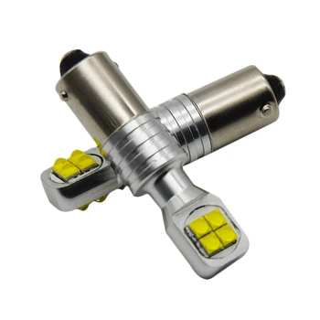 

2 x BA9S T4W BAX9S H6W BAY9S H21W XBD Chips Auto LED Replacement Bulb For Car Indicator Turn Signal Light Lamp Amber 12V 24V