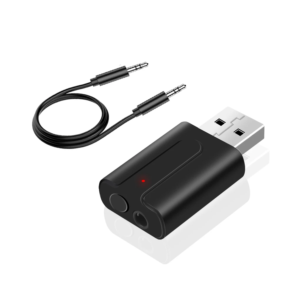 3. Мм AUX 2 в 1 Bluetooth V5.0 автомобильный комплект передатчик приемник USB беспроводной