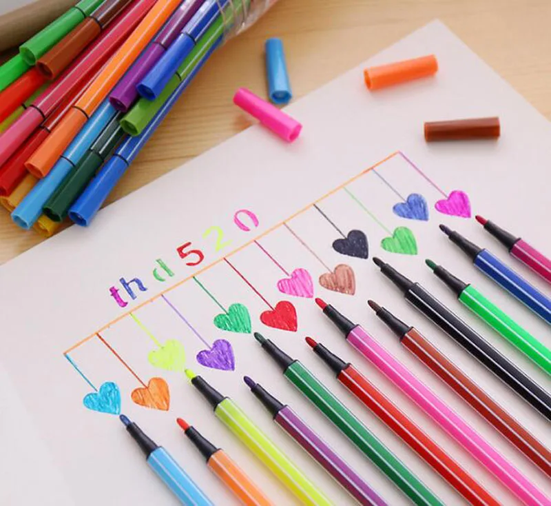 Водостойкая ручка 12 цветов/24 цвета Детский студенческий набор ручек граффити креативный мультфильм детский сад живопись канцелярские принадлежности Lerina