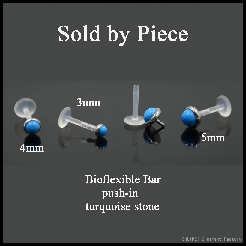 

1Piece Bio Flexible Monroe Labret Lip Bar Ring Earring Push Fit Top 16g Cartilage Piercing Body Fashion Jewelry