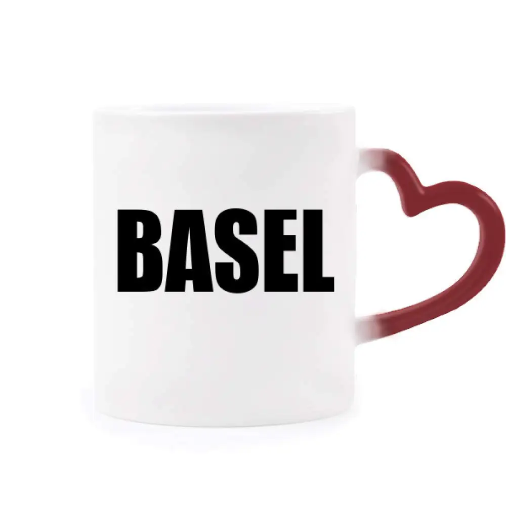 

Basel Switzerland City Morphing Mug Heat Sensitive Red Heart Cup