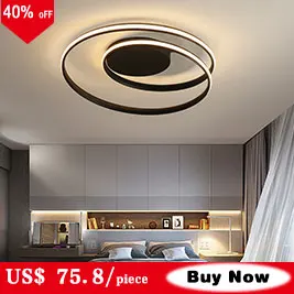40 60 80 100 см кольца современная светодиодная люстра гостиная столовая кухня Lampara deco Techo потолочный светильник-люстра в виде подсвечника