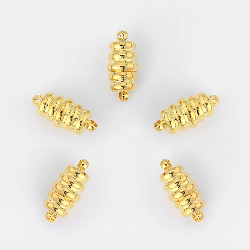 10pcs Gold Tone spiral Clasp End Caps Connector For Necklace