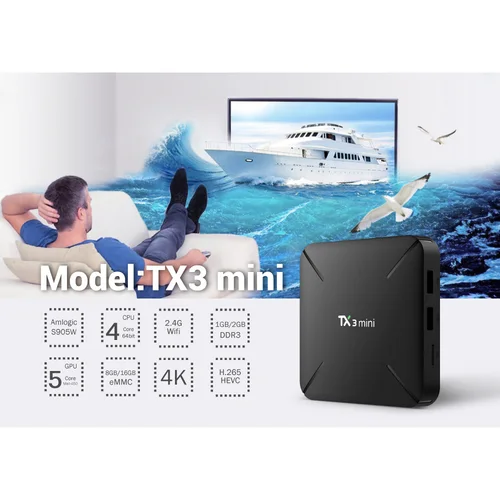 NEW TX3 MINI NO LED Smart TV BOX Android 7.1 4k S905W Quad-core Cortex-A53 Mali-450MP5 2.4G Wireless WIFI set top box pk tx3mini Lahore