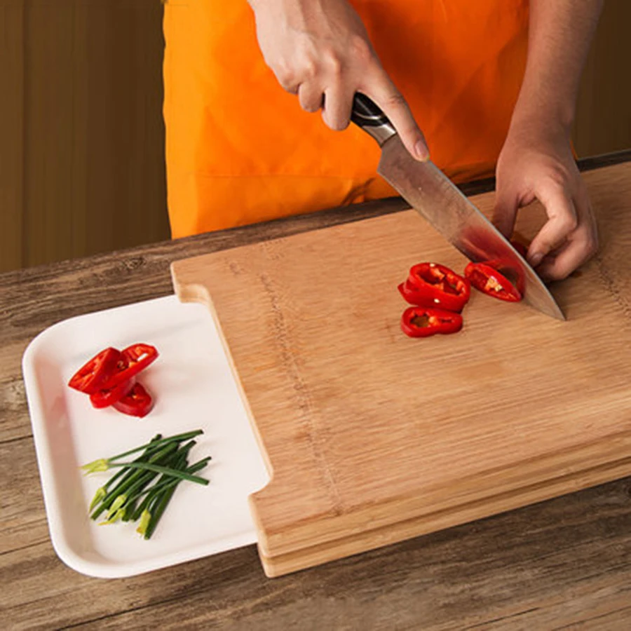The Whole Bamboo Cutting Board Thick Wood Chopping Block Chopping Board