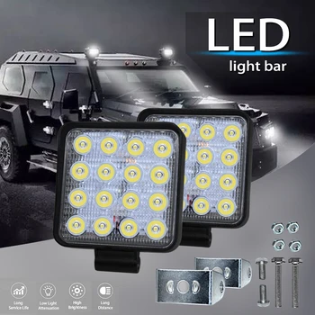 

10pc 48W DC12V 24V Car LED Work Light Lamp Beam Offroad Boat Car Motorcycle SUV Night Driving Lighting Square DHL Free Shipping