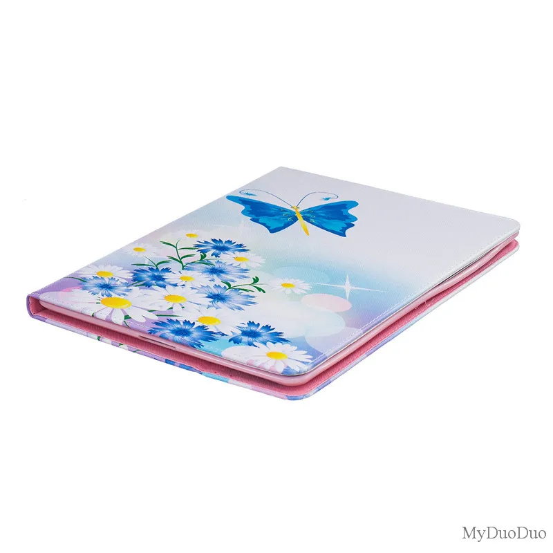 Cute Bear Pig Case For  Ipad 2 Case For Ipad 3 For Ipad 4 Case Beautiful Butterfly Flower PU Leather Stand Wallet Tablet Cover (24)
