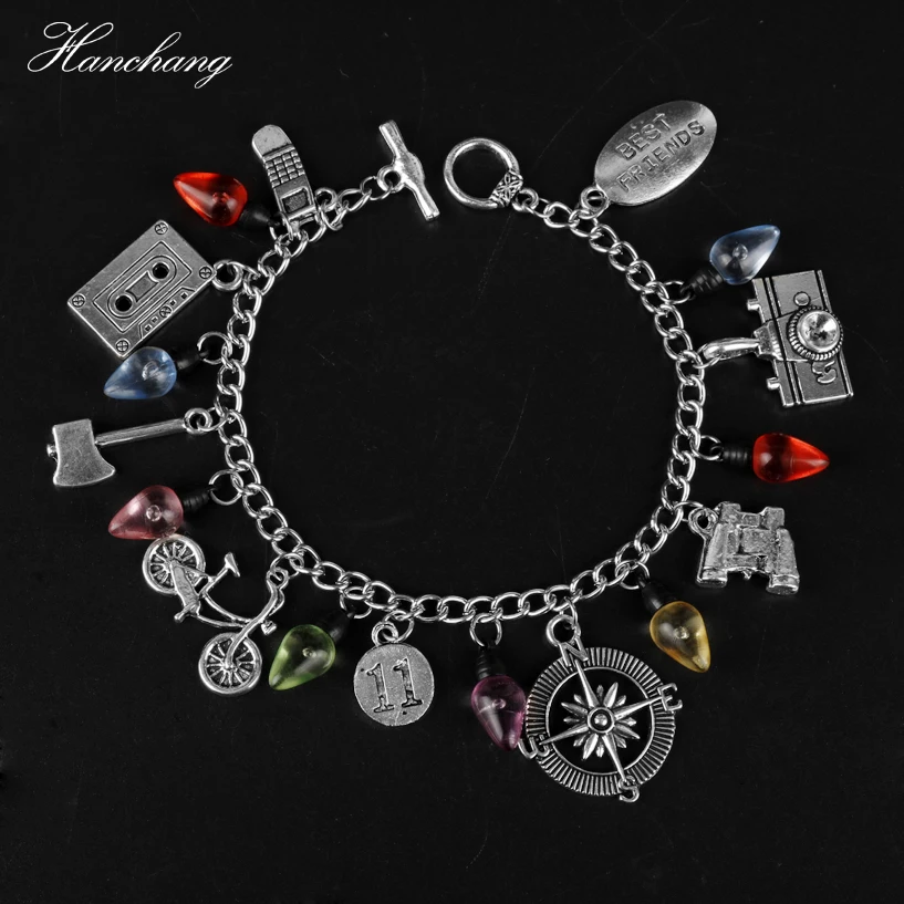 HANCHANG Stranger Thing браслет с лента телефон Камера монстр браслет на запястье Bestfriend Рождественский подарок для Для женщин