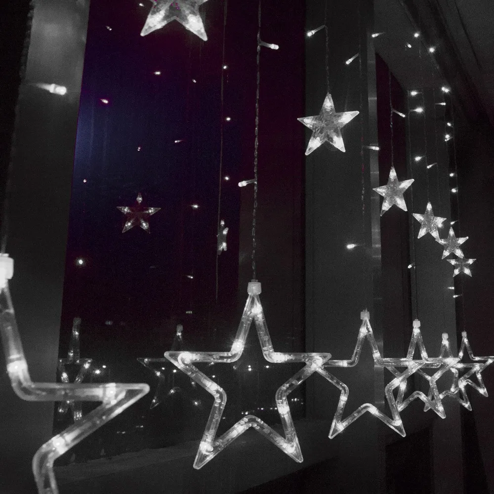 LED Curtain Star String Fairy Light02
