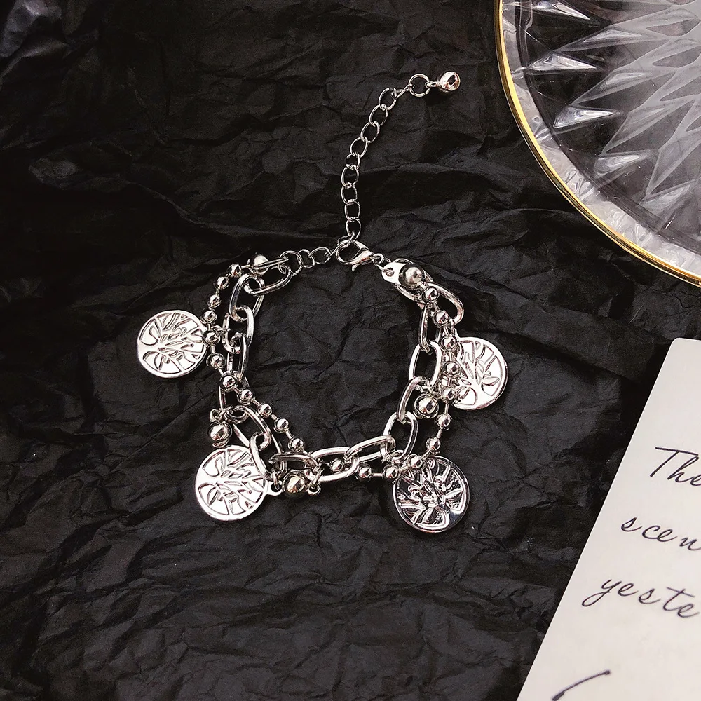

Tree of Life Luxury Brand Silver Plated Chain & Link Bracelets For Women Charm Bracelets & Bangles Set Boho Vintage Jewelry B32