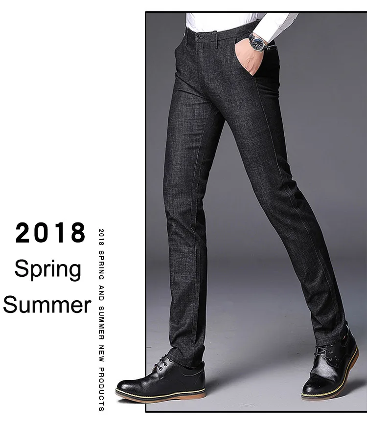 Jbersee льняные мужские костюмные брюки Slim Fit Брюки мужские модные сезон: весна–лето плюс Размеры 28-36 Мужская, в деловом, повседневном стиле брюки для девочек