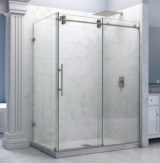 5FT/6.6FT Frameless sliding shower door hardware shower room hardware ...