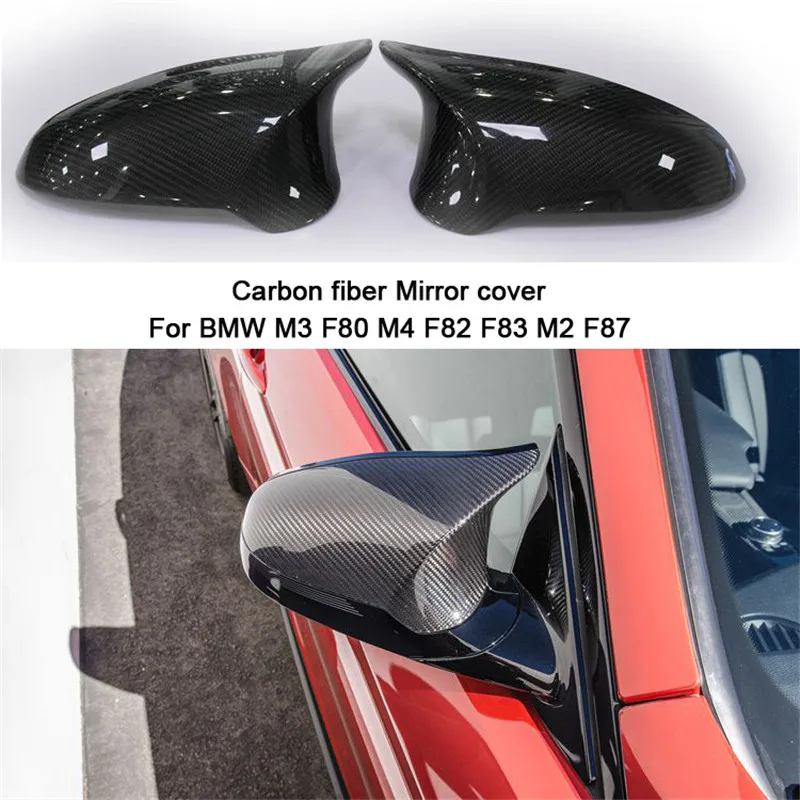 

Car accessories Carbon Fiber + ABS Car Rear Side View caps Mirror Cover Replacement Style For BMW F80 M3 F82 M4 F83 M4 F87 M2