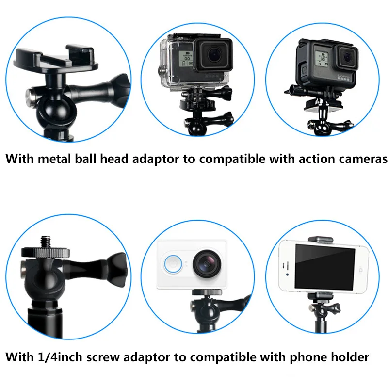 Новый удлинитель для селфи Go Pro Hero 8 El Grande палка монопод GoPro 7 6 5 4 Session Yi 4K
