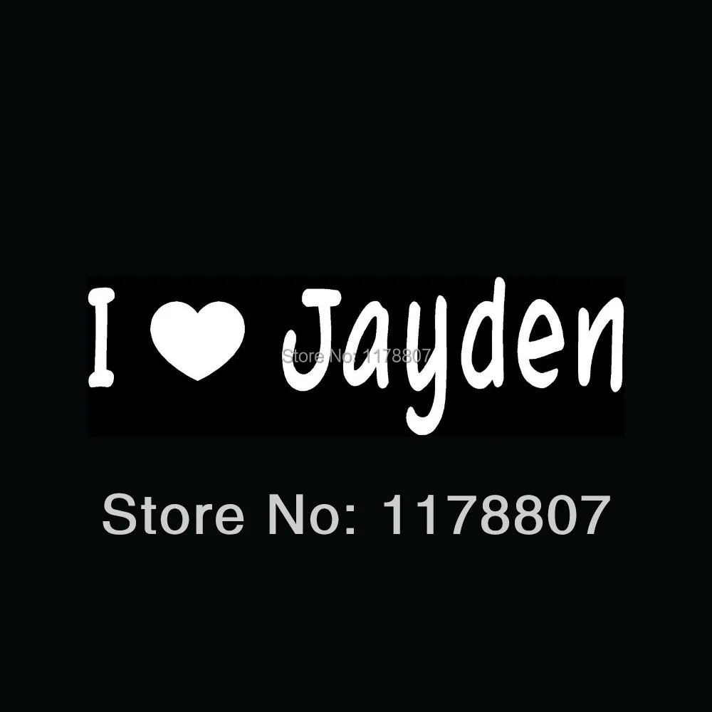 Wholesale I LOVE JAYDEN Sticker Cute Teen Vinyl for Car Rear