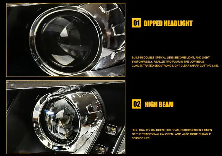 Динамический поворотник светодиодный фонарь DRLs Bi Xenon объектив проектора подходит для Honda Crosstour 2012