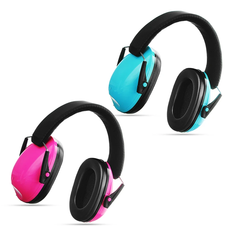 

Safurance 1 PC Black/ Pink Kids Ear Muffs Hearing Protection Noise Reduction Children Ear for Defenders Safety Earphone