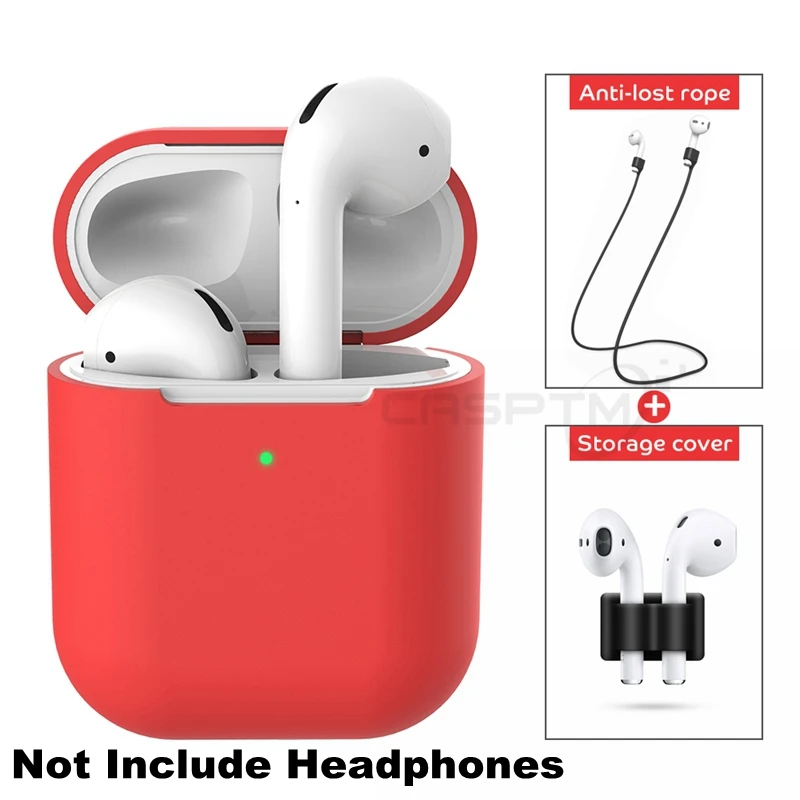 Аксессуары для наушников Apple Airpods 2 противоударный мягкий силиконовый чехол с