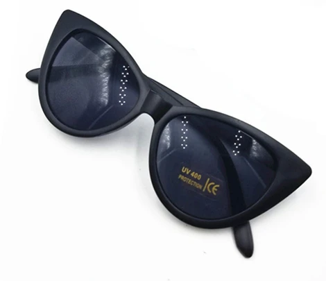 Новые модные солнцезащитные очки "кошачий глаз" для женщин, фирменный дизайн, Винтажные Солнцезащитные очки для женщин, женские солнцезащитные очки Oculos De Sol, женские очки - Цвет линз: Matte Black
