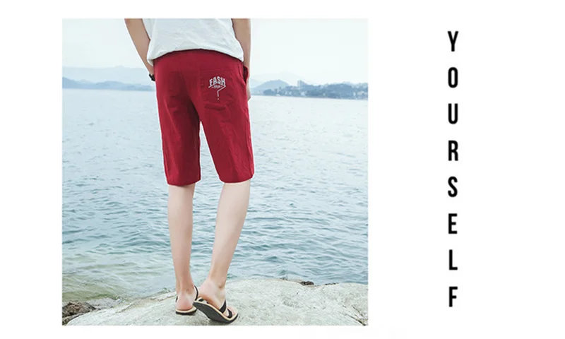 18 2017 new summer mens shorts loose elastic cotton casual shorts fashion jogger shorts black men short pants