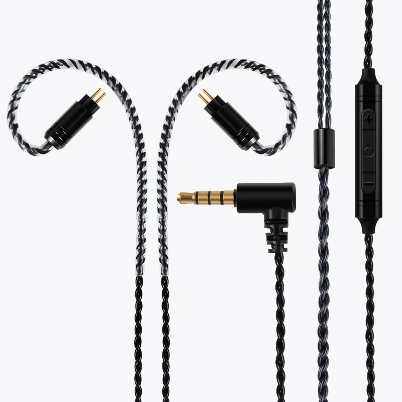 Headphone upgrade line IE80 SE215 0 78mm IM50 mmcx A2DC silver plated headphone cable with mic