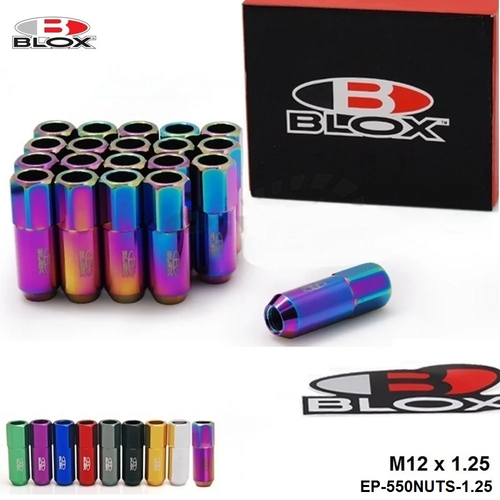 Кованые алюминиевые гоночные гайки Blox 7075 P 1 25 L: 60 мм 20 шт./компл.|racing nuts|blox nutsaluminium nut