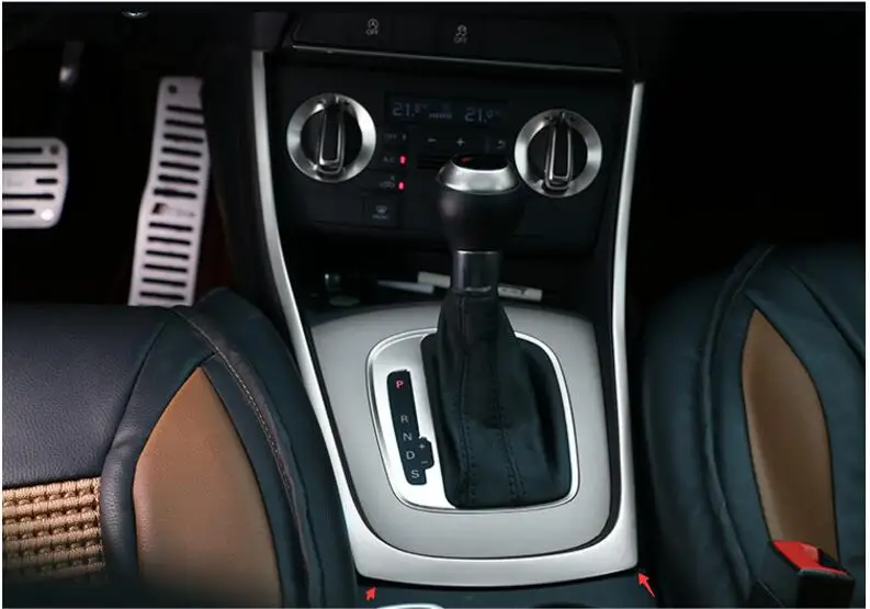 Para Audi Q3 2013-2016 opaco interno consola Centro pannello della scatola del cambio di figura di u telaio di copertura recortar