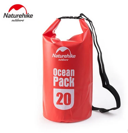 Naturehike на открытом воздухе Водонепроницаемый Спортивные сумки 20L 30L 500D океан Водонепроницаемый рафтинг мешок уплотнения FS15M020-J FS16M020-S FS16M030-L - Цвет: RED 20L