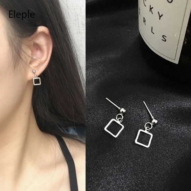 

Eleple Simple Geometry Korean Edition Earring Female Jewelry Accessories Ear rings for Women Fashion and Trendy Earrings N1019