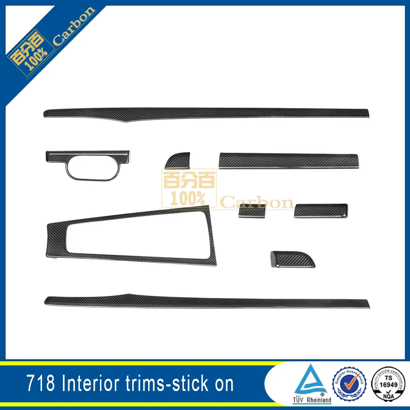 

For Porsche 718 Inteior Trims carbon Fiber Decrative Trims 2016-2018