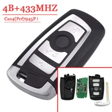 1 шт.) 4 кнопки дистанционного Управление ключ 433 МГц для BMW 5 7 серии CAS4 дистанционный ключ дистанционный KR55WK49863