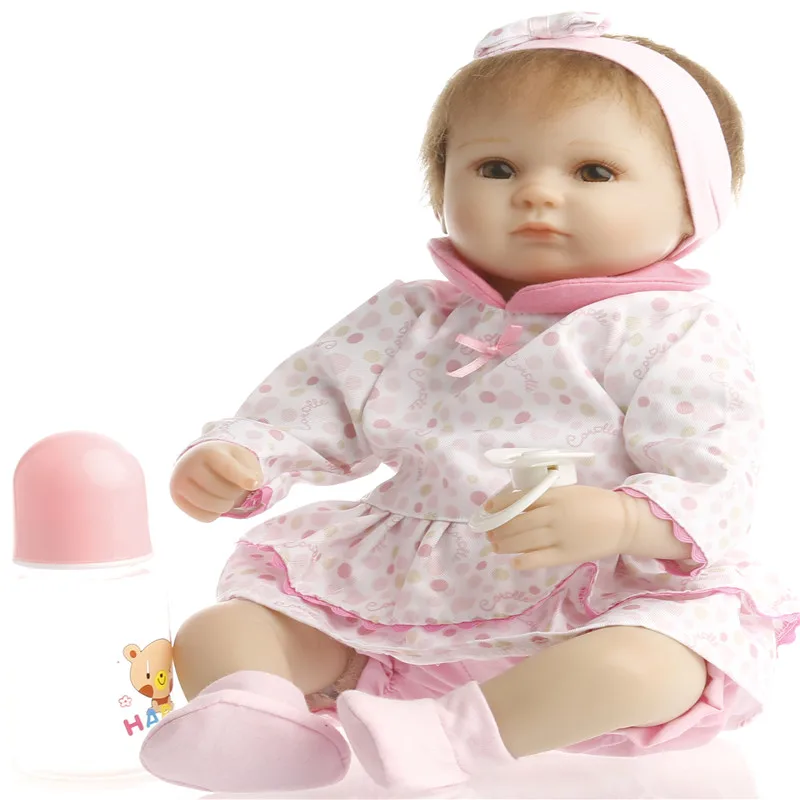 SanyDoll 18 дюймов 42 см силиконовые куклы для новорожденных Реалистичная кукла