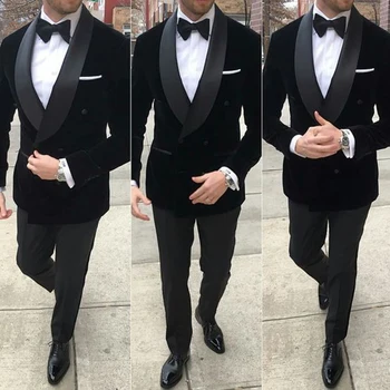 

Mens Costume Wedding Suit Slim Fit 2020 Men's Summer Suit for Wedding 2 Pieces Wedding Tuxedo Double-breasted Groom Suits
