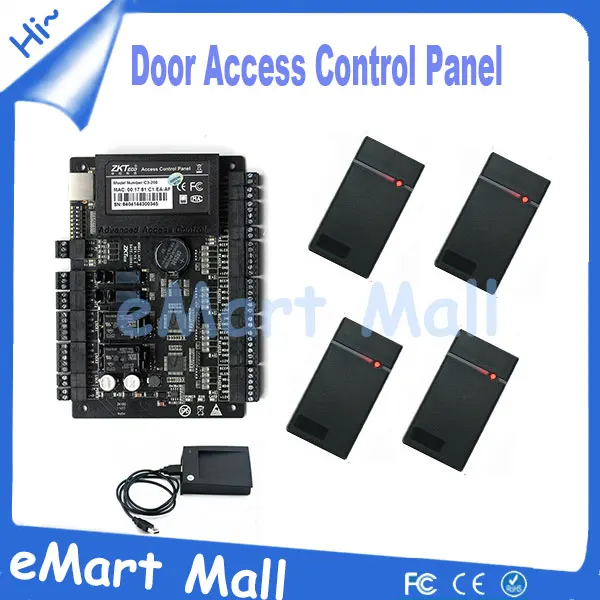 Access Control Panel Kit C3-200 Tcp/ip Network  rfid Access Control System + 4 pcs RFID Wiegand Slave Reader