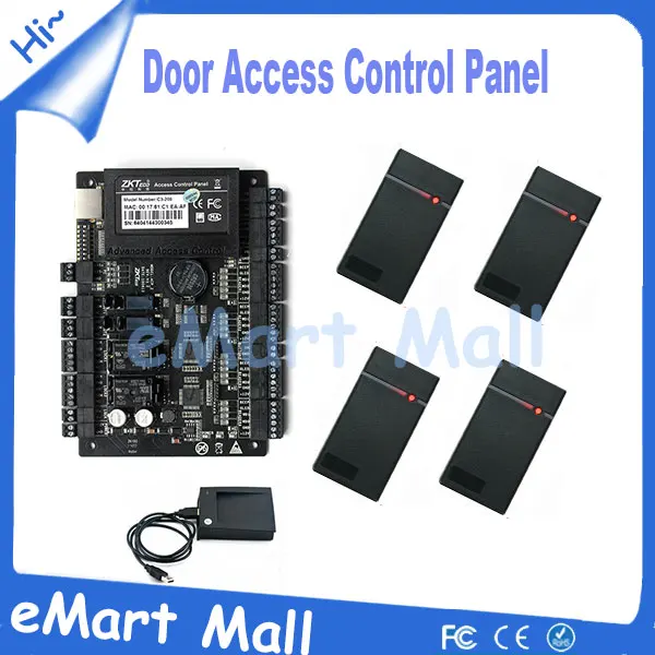 

Access Control Panel Kit C3-200 Tcp/ip Network  rfid Access Control System + 4 pcs RFID Wiegand Slave Reader