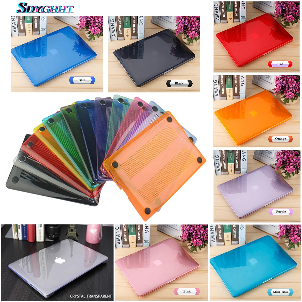 

Hot sale Crystal Transparent Case For Macbook Pro Retina Air 11 12 13 15 For Mac Air 13 New pro 13 15 Laptop Cover shell