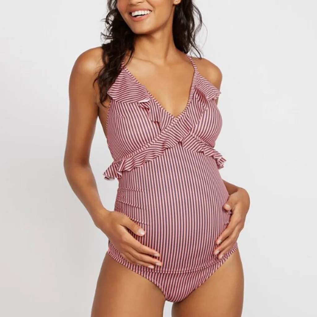 

Women Summer Bikini Bathing Bodysuit Swimwear One Pieces Plus Size Pregnancy Swimsuit Beach Clothes For Pregnant Women#g6