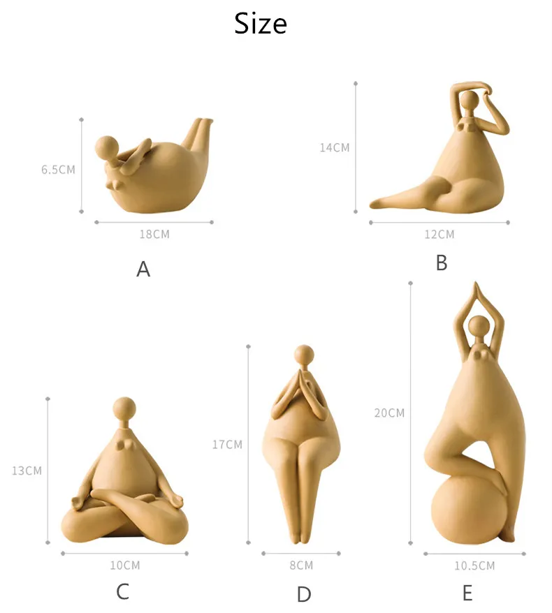 В скандинавском стиле керамические абстрактные модели персонажей йоги, фигурки, миниатюры для гостиной, спальни, кабинета, украшения, подарки